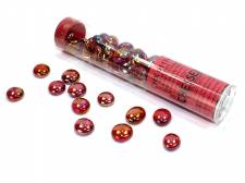 CHESSEX GAMING GLASS STONES IN TUBE - IRIDIZED CRYSTAL RED (40)